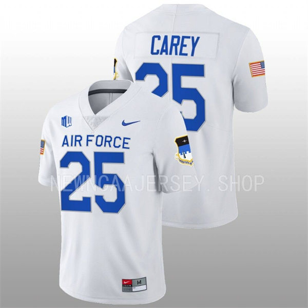  Mens Youth Air Force Falcons #25 Conner Carey Nike White College Football Game Jersey