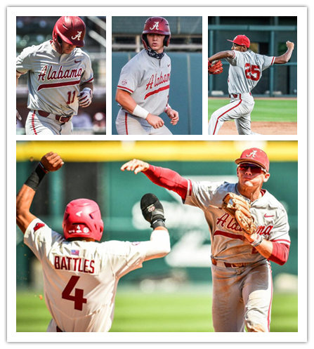  Mens Youth Alabama Crimson Tide Custom Nike 2022 Grey two-Button Pullover College Baseball Game Jersey 