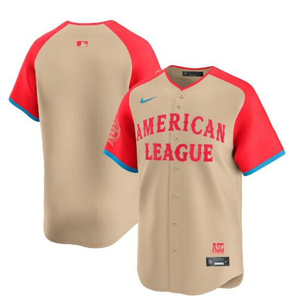  Mens Youth American League Nike 2024 MLB All-Star Game Limited Black Jersey - Cream 