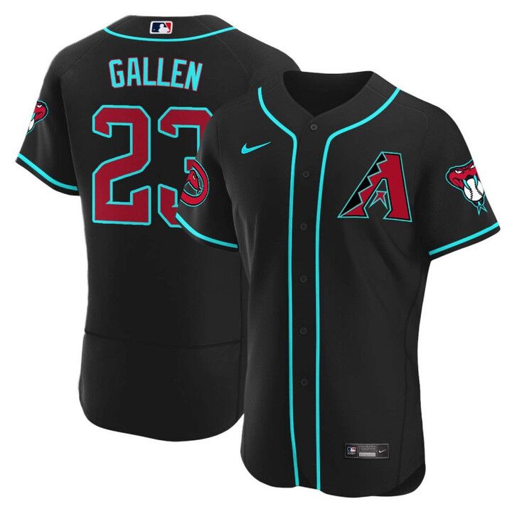  Mens Youth Arizona Diamondbacks #23 Zac Gallen Nike 2024 Black Alternate Vapor Premier Elite Jersey 