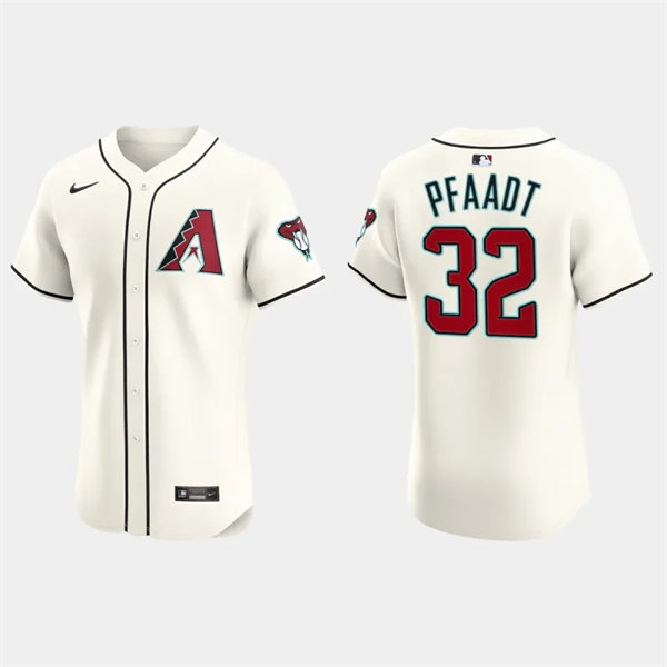  Mens Youth Arizona Diamondbacks #32 Brandon Pfaadt Nike 2024 Home Cream Vapor Premier Elite Jersey 