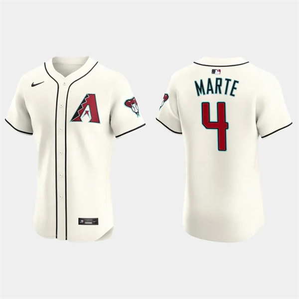  Mens Youth Arizona Diamondbacks #4 Ketel Marte Nike 2024 Home Cream Vapor Premier Elite Jersey 