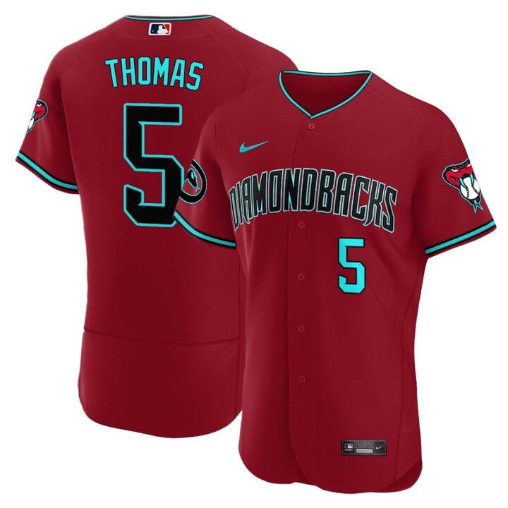  Mens Youth Arizona Diamondbacks #5 Alek Thomas Nike 2024 Crimson Alternate Vapor Premier Elite Jersey 
