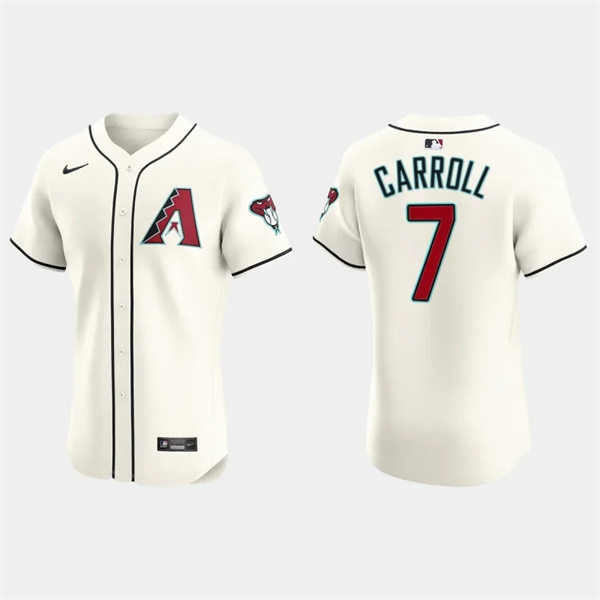  Mens Youth Arizona Diamondbacks #7 Corbin Carroll Nike 2024 Home Cream Vapor Premier Elite Jersey 