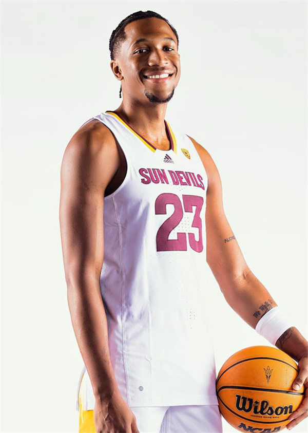  Mens Youth Arizona State Sun Devils Custom adidas 2023 White Sun Devils Basketball Game Jersey 