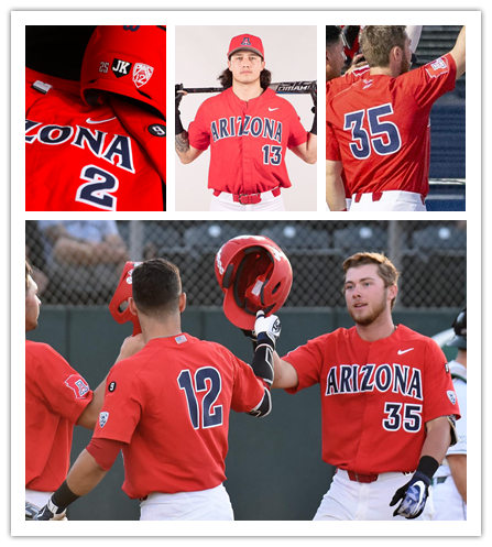  Mens Youth Arizona Wildcats Custom 2022 Red Baseball Game Jersey 
