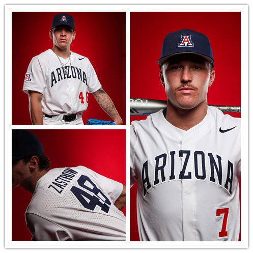  Mens Youth Arizona Wildcats Custom 2023 White Baseball Limited Retro Jersey 