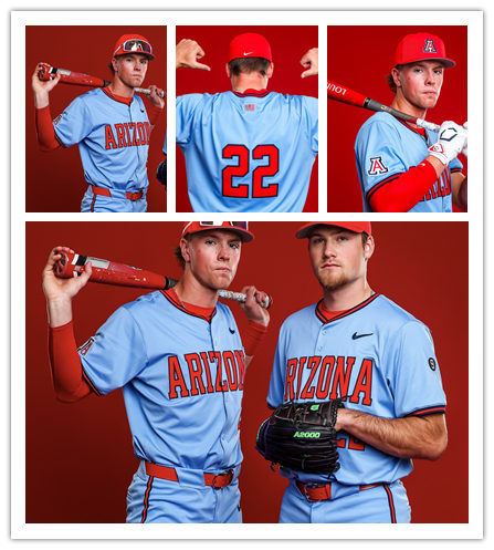  Mens Youth Arizona Wildcats Custom 2024 Blue Baseball Game Jersey 