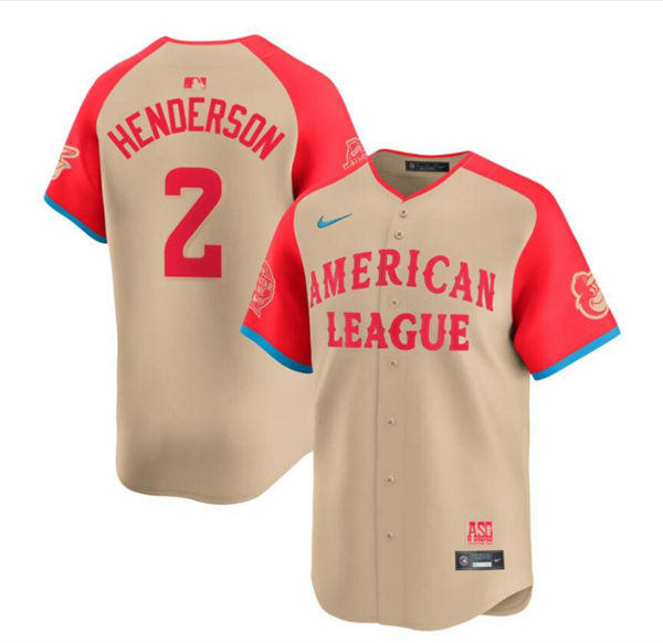  Mens Youth Baltimore Orioles #2 Gunnar Henderson Nike 2024 MLB All-Star Game Limited Player Jersey - Cream 