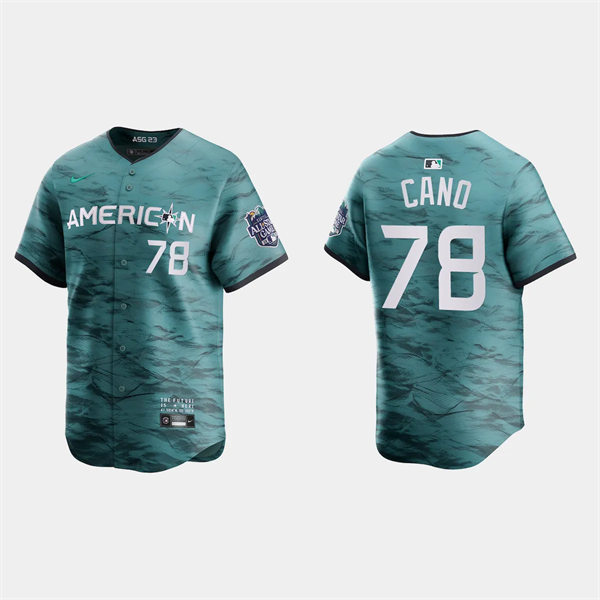  Mens Youth Baltimore Orioles #78 Yennier Cano American League 2023 MLB All-Star Game Limited Player Jersey Teal 