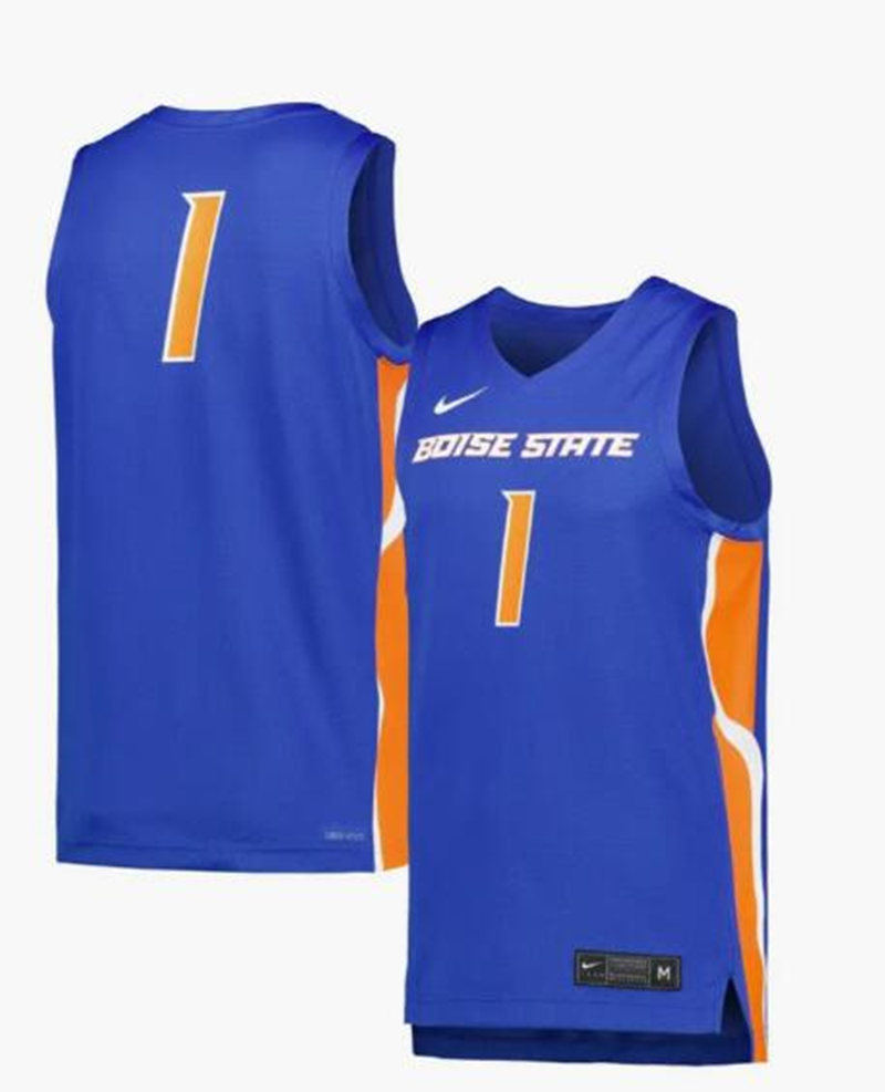  Mens Youth Boise State Broncos Custom 2018-19 Nike Basketball Jersey Roayl  