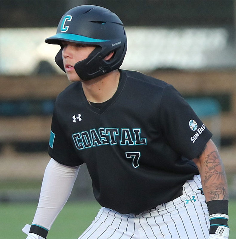  Mens Youth Coastal Carolina Chanticleers Custom Black Pullover College Baseball Game Jersey 