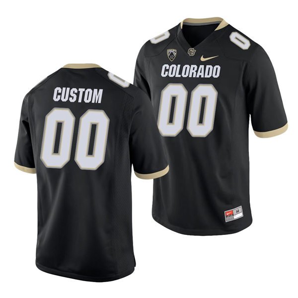  Mens Youth Colorado Buffaloes Custom Nike 2022 Black Football Game Jersey 
