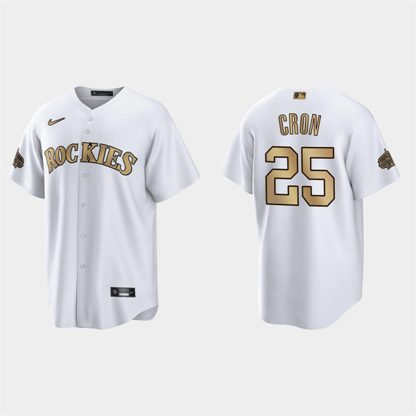  Mens Youth Colorado Rockies #25 C.J. Cron 2022 MLB All-Star Game Jersey - White 