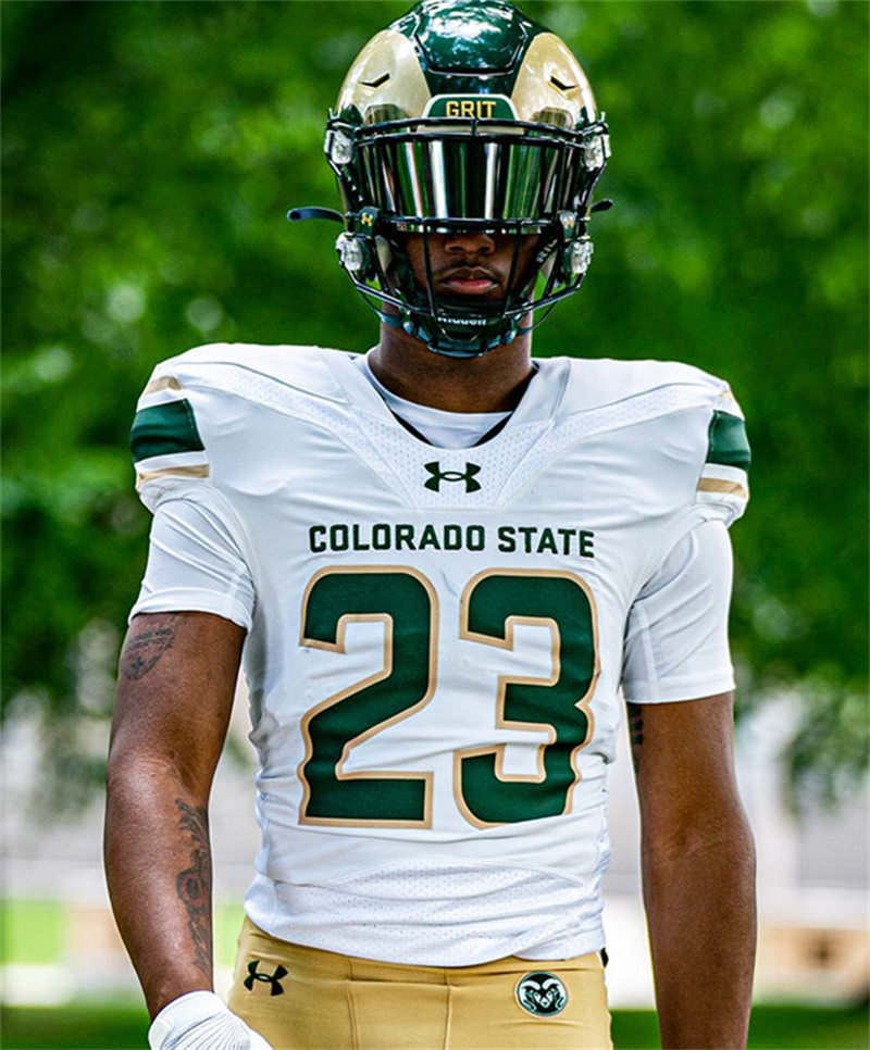  Mens Youth Colorado State Rams Custom 2023 White Footballl Game Jersey 