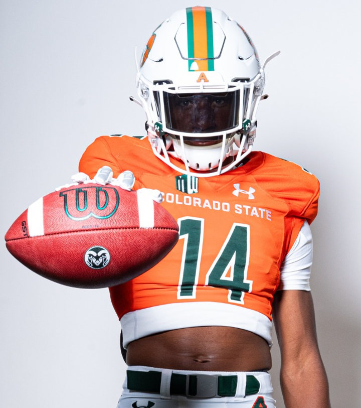  Mens Youth Colorado State Rams Custom Orange Footballl Game Jersey 