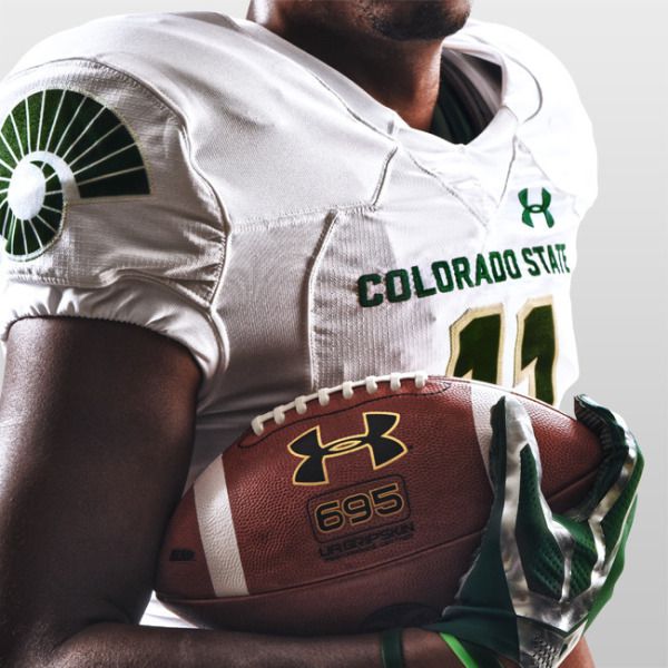  Mens Youth Colorado State Rams Custom White College Football Game Jersey 