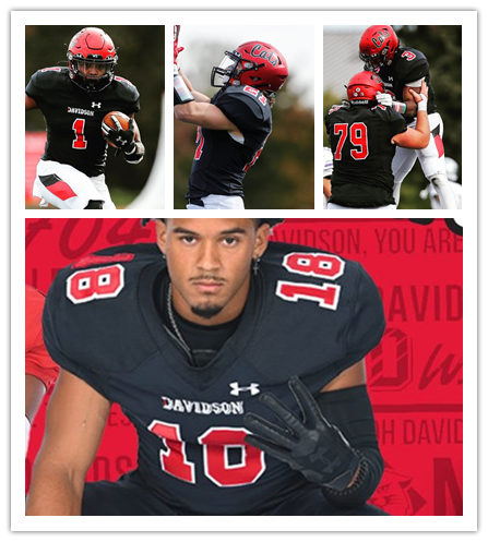  Mens Youth Davidson Wildcats Custom Black 2022 College Football Game Jersey 