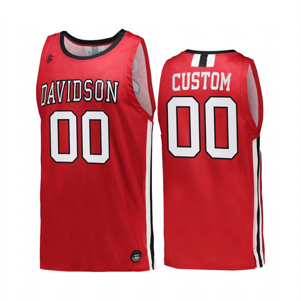  Mens Youth Davidson Wildcats Custom Red 2022-23 College Basketball Game Jersey 
