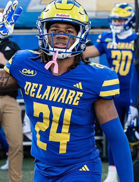  Mens Youth Delaware Fightin' Blue Hens Custom 2023 football Game Jersey Royal  