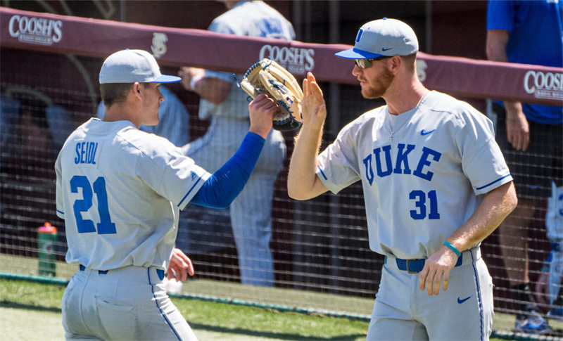  Mens Youth Duke Blue Devils Custom 2024 Gray two-Button Pullover Baseball Game Jersey 