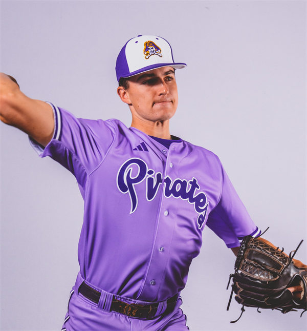  Mens Youth East Carolina Pirates Custom 2024 Purple Baseball Game Jersey 