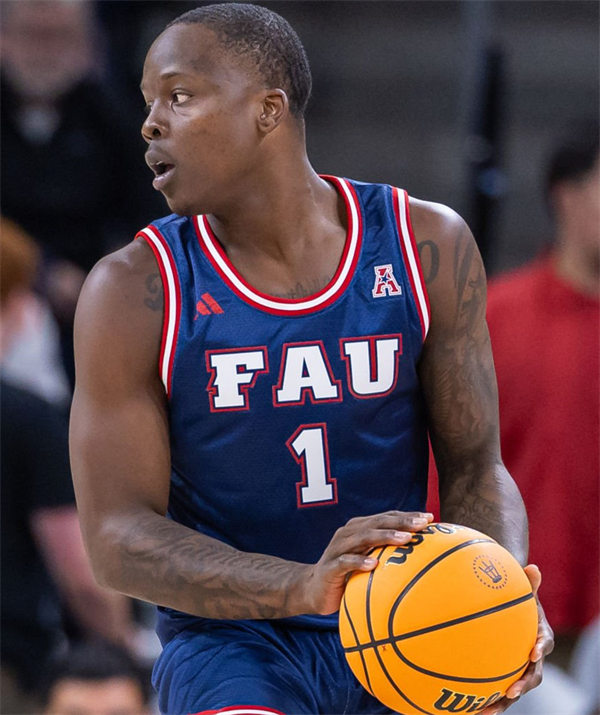  Mens Youth Florida Atlantic Owls Custom 2023-24 Navy College Basketball Game Jersey 