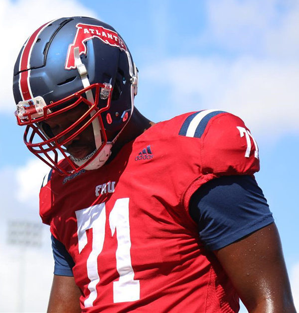  Mens Youth Florida Atlantic Owls Custom Adidas 2022 Adidas 2022 Red Football Game Jersey 