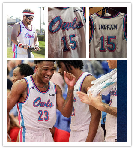  Mens Youth Florida Atlantic Owls Custom Adidas 2022 White Retro Basketball Game Jersey  