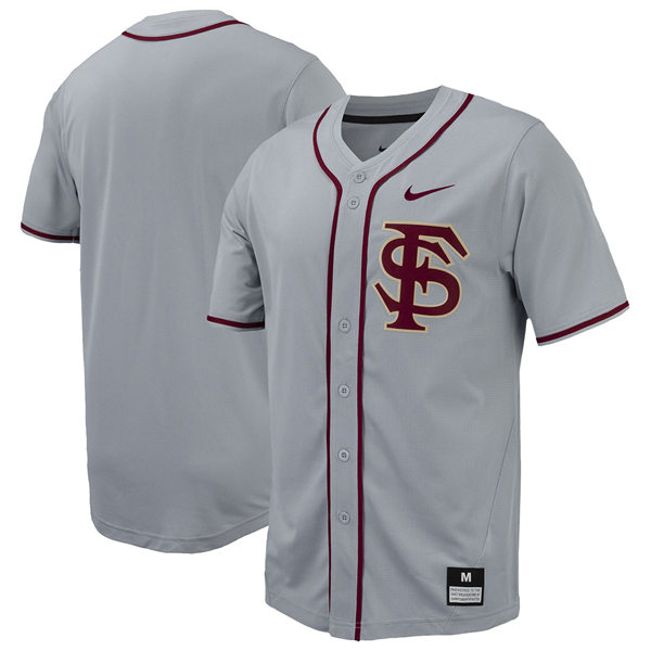  Mens Youth Florida State Seminoles Custom Nike 2024 Gray Baseball Game Jersey 