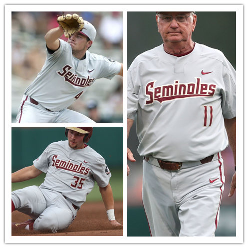  Mens Youth Florida State Seminoles Custom Nike Grey Two-Button Pullover Baseball Jersey 