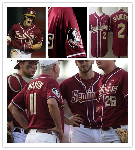 Mens Youth Florida State Seminoles Custom Nike Scarlet College Baseball Jersey 