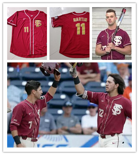  Mens Youth Florida State Seminoles Custom Nike Scarlet Fs Baseball Jersey 