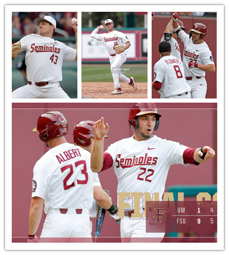  Mens Youth Florida State Seminoles Custom Nike White Two-Button Pullover Baseball Jersey 