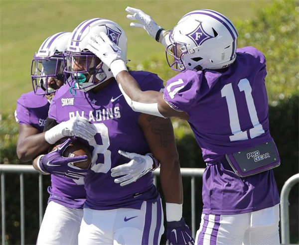  Mens Youth Furman Paladins Custom Nike Purple College Football Game Jersey 