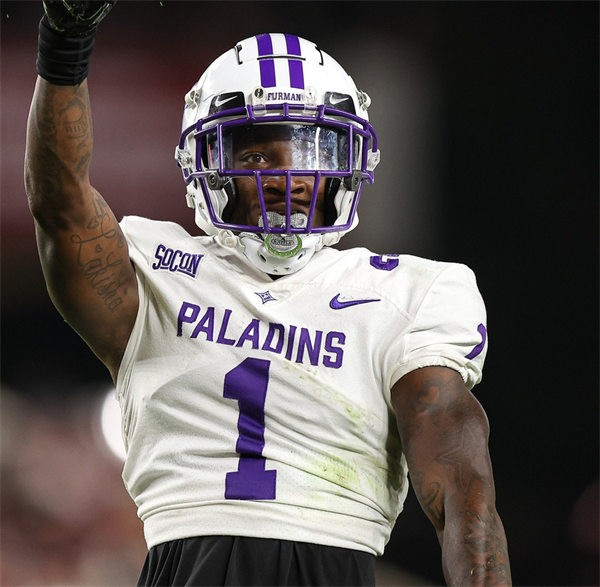  Mens Youth Furman Paladins Custom Nike White College Football Game Jersey 