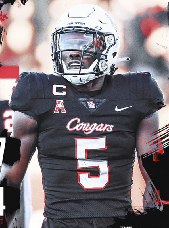  Mens Youth Houston Cougars Custom 2022 Black Cougars Football Game Jersey 