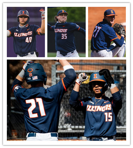  Mens Youth Illinois Fighting Illini Custom Nike Navy Baseball Game Jersey 