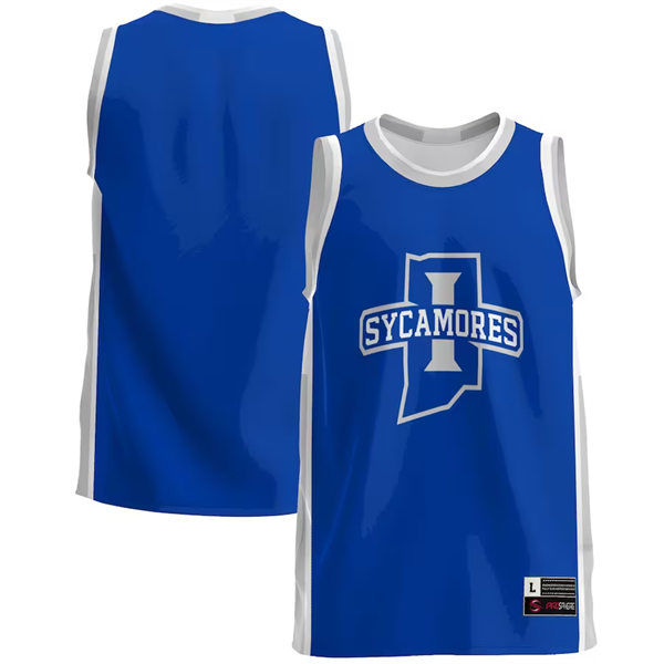  Mens Youth Indiana State Sycamores Custom 2023-24 Royal Basketball Limited Jersey 