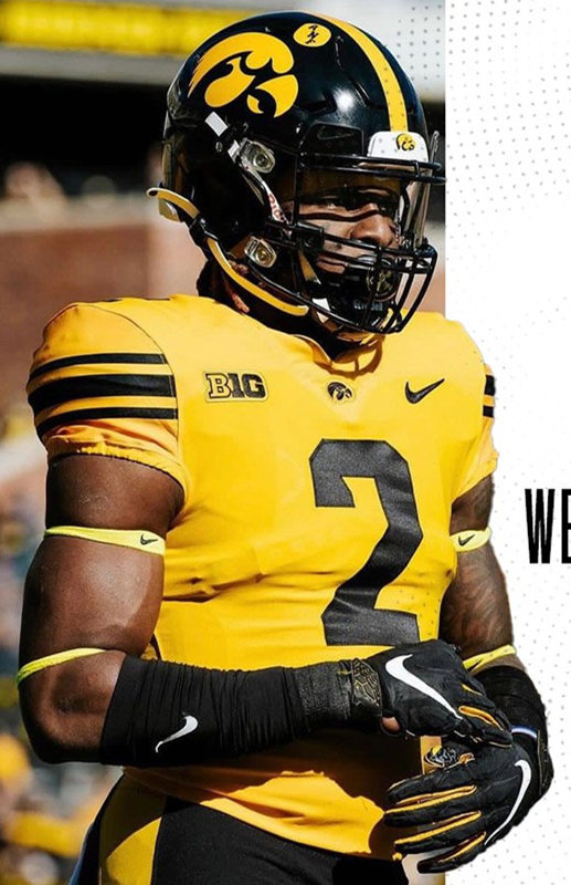  Mens Youth Iowa Hawkeyes Custom  Nike 2023 Gold College Football Game Jersey 