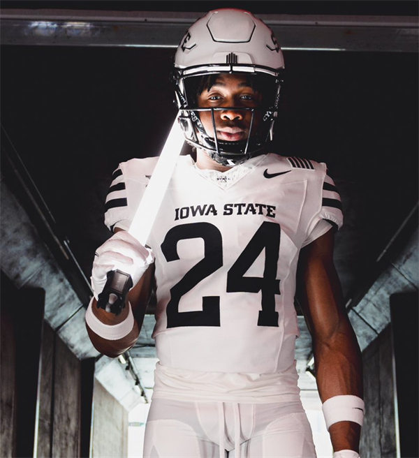 Mens Youth Iowa State Cyclones Custom Nike 2024 White Black College Football Game Jersey 