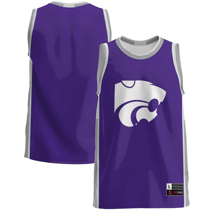  Mens Youth Kansas State Wildcats Custom Nike Purple College Basketball Limited Jersey 