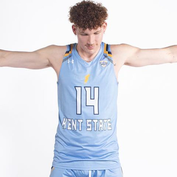  Mens Youth Kent State Golden Flashes Custom 2023 Light Blue Basketball Game Jersey 