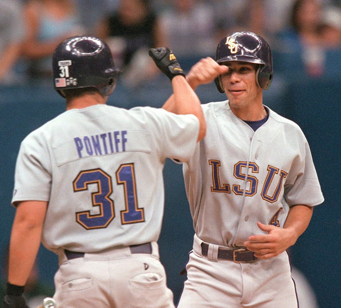  Mens Youth LSU Tigers Custom Gray Retro Baseball Throwback Jersey 