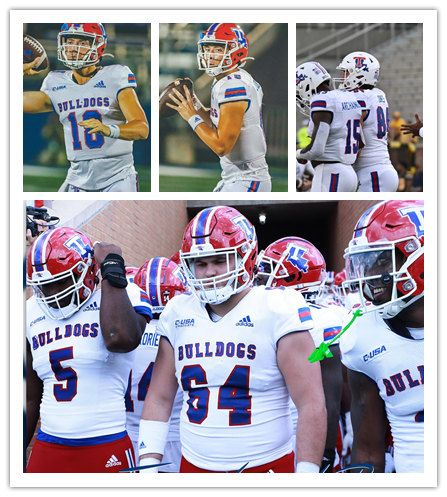  Mens Youth Louisiana Tech Bulldogs Custom Adidas White Home College Football Game Jersey 