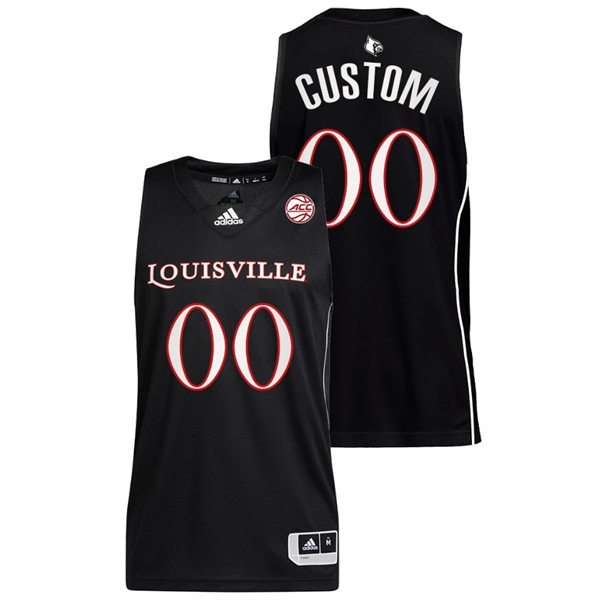  Mens Youth Louisville Cardinals Custom Adidas Black 2022 College Basketball Jersey 