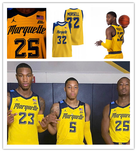  Mens Youth Marquette Golden Eagles Custom 2022 Gold College Basketball Game Jersey 