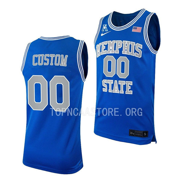  Mens Youth Memphis Tigers Custom Nike Royal Retro College Basketball Jersey 