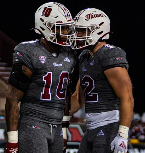  Mens Youth Miami RedHawks Custom 2023 Gray Football Game Jersey 