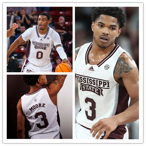  Mens Youth Mississippi State Bulldogs Custom Adidas 2023 White Basketball Game Jersey 